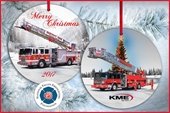 KME Fire Truck Christmas Ornament 