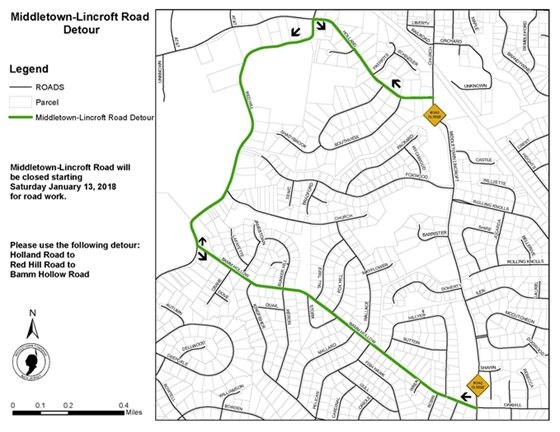 Middletown-Lincroft Road Closure