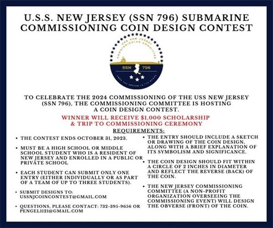 USS NJ Challenge Coin Design Contest