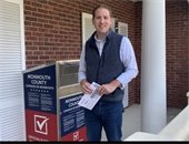 Mayor Perry Discuss Election Ballot Boxes 