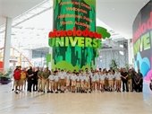 Group photo of cadets and officers at American Dream Mall