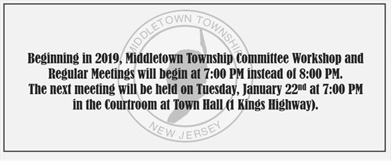 7:00PM Meeting Time for TC Meetings 