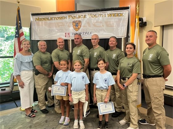 MTPD Police Youth Week Graduates with Committeewoman Kratz and Officers