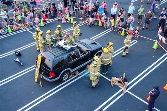 Community Engages with MTFD at Touch-a-Truck Event 