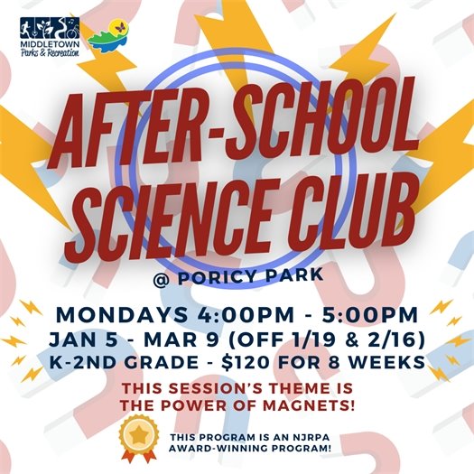 Middletown Parks & Recreation After-School Science Club