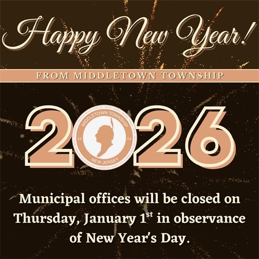 Municipal offices will be closed on Thursday, 1/1 in observance of New Year’s Day.