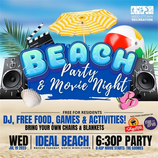 Middletown Recreation Beach Party & Movie Night