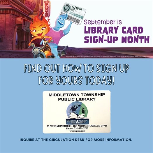 September is Library Card Sign-Up Month