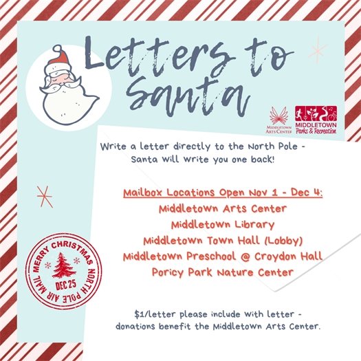 Middletown Parks & Recreation and MAC Letters to Santa