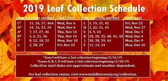 Leaf Collection Schedule 