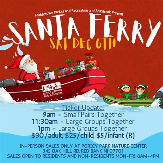 Middletown Parks & Recreation Santa Ferry