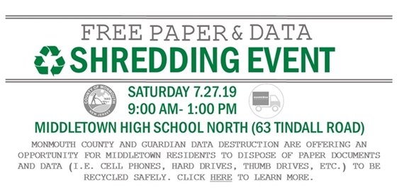 FREE PAPER & DATA SHREDDING EVENT 