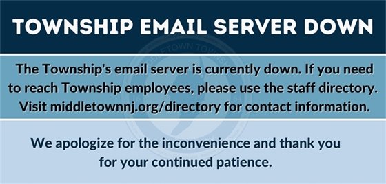 Township Email Servers Down