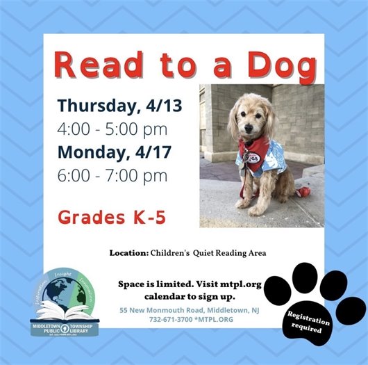 MTPL Read to a Dog Graphic