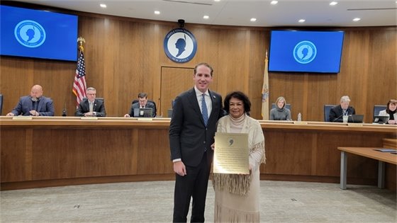 Mayor Perry and Claire Garland