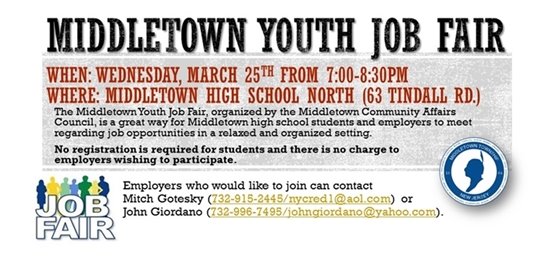 Middletown Youth Job Fair 3/25