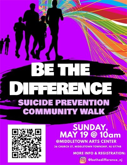 Suicide Prevention Community Walk: Sunday, 5/19 at 10 AM