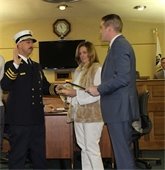 Mayor Tony Perry swore in MTFD Fire Chief Steven Schweizer. 