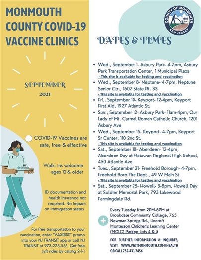 COVID-19 vaccination clinics