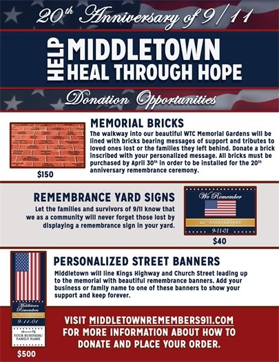 WTC 20th Anniversary Fundraising Opps 