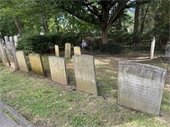 Old First Church Cemetery Gravestones Before Picture