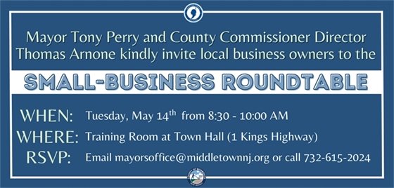 Small-Business Roundtable: Tuesday, 5/14 from 8:30-10:00 AM