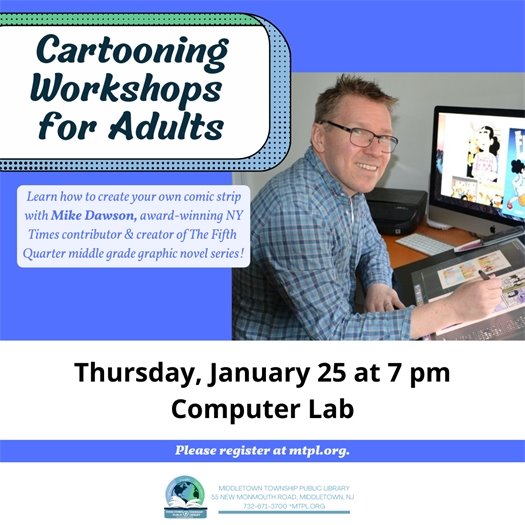 MTPL Cartooning Workshops for Adults