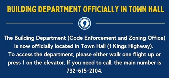 Building Department Officially in Town Hall