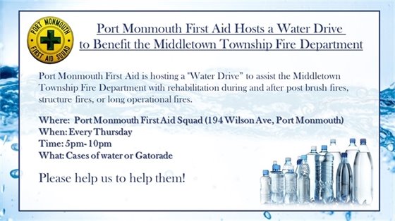 Port Monmouth Water Donation 