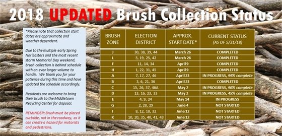 2018 Updated Brush Collection Status