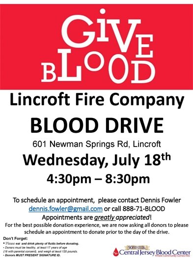 Lincroft Blood Drive 