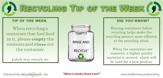 Recycling Tip of the Week: Week 1