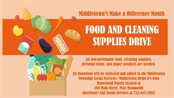 Food and Cleaning Supplies Drive 