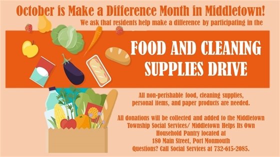 Food and Cleaning Supplies Drive 