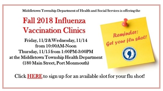 Fall 2018 Flu Clinics