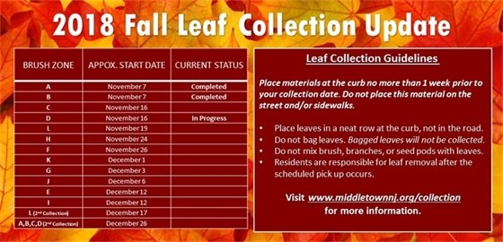 2018 Fall Leaf Collection Update