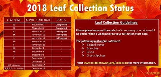 2018 Fall Leaf Collection Update