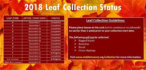 2018 Fall Leaf Collection Update 