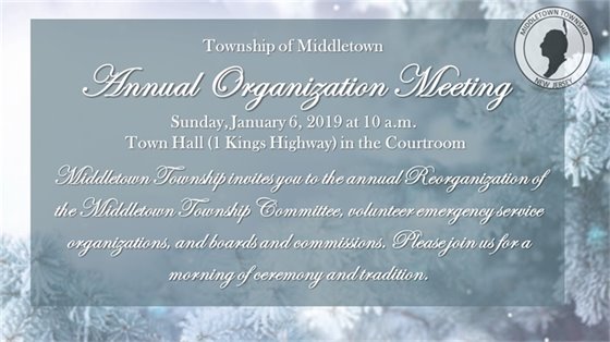 Organization Meeting -1/6/18
