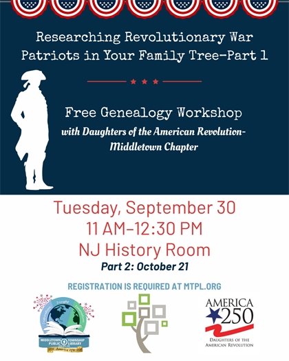 MTPL and DAR Genealogy Workshops