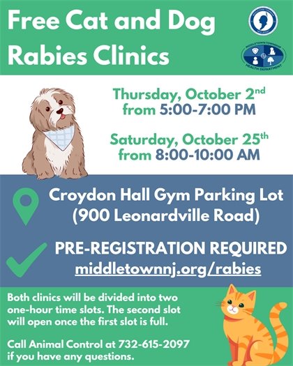 Free Cat and Dog Rabies Clinics