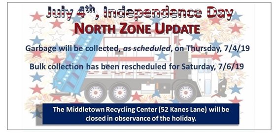 DPW Independence Day Collection Schedule 