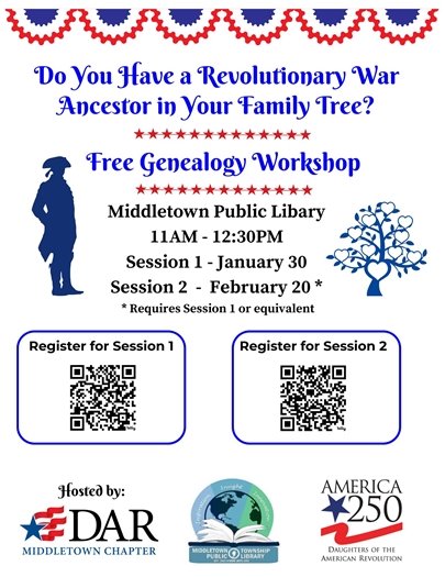 MTPL Researching Revolutionary War Patriots Genealogy Workshop