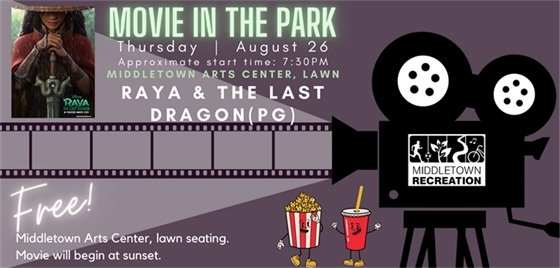 Movie in the Park – Raya and the Last Dragon (PG) 8/26