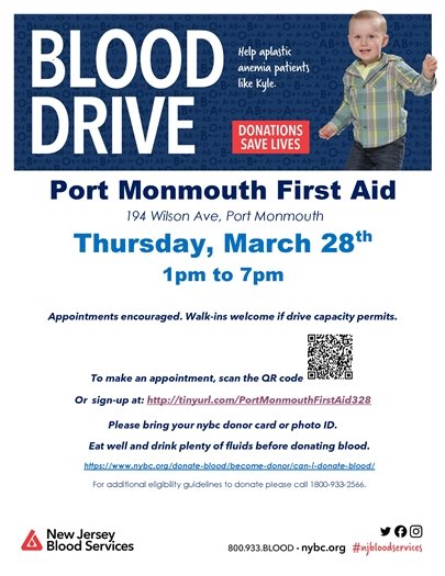 Port Monmouth First Aid Squad Blood Drive
