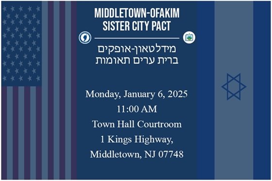 Middletown-Ofakim Sister City Pact