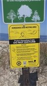 Horseshoe Crab Sign at Leonardo Beach