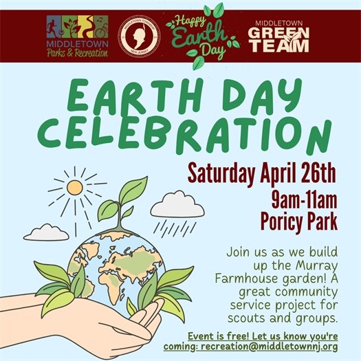 Middletown Parks & Recreation Earth Day Celebration