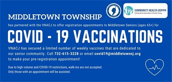 Middletown/VNACNJ Partner to Offer COVID-19 Vaccines to Seniors