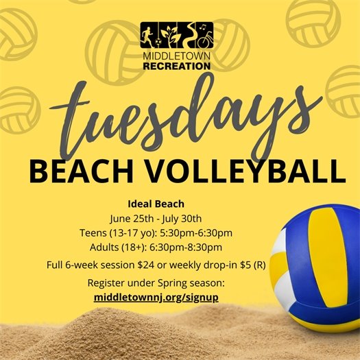 Middletown Recreation Tuesdays Volleyball
